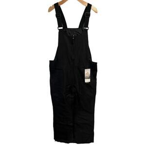 Pulse Snow Ski Bibs Overalls Womens Size Large Black Waterproof Performance NEW